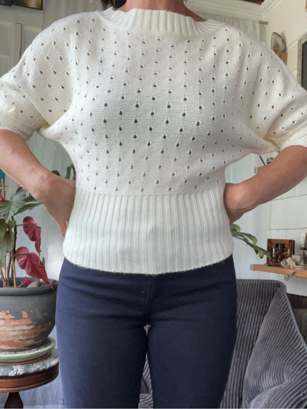 Takeout Cream Knit Sweater